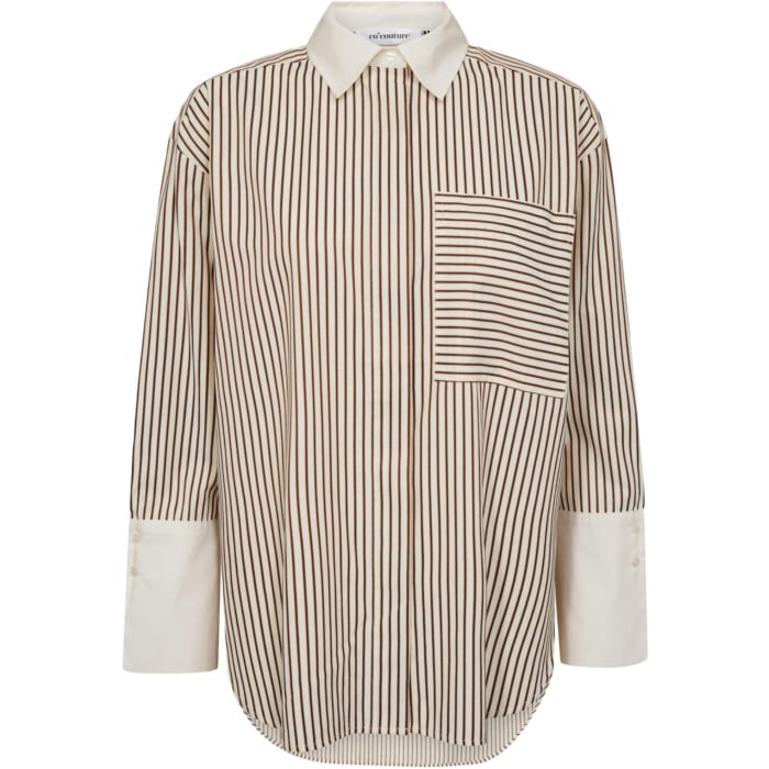 AvaraCC Stripe Shirt Bone Brown