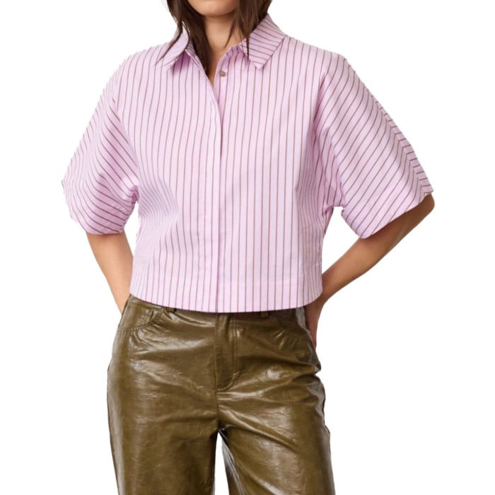 SigridCC Stripe SS Shirt Rosebloom