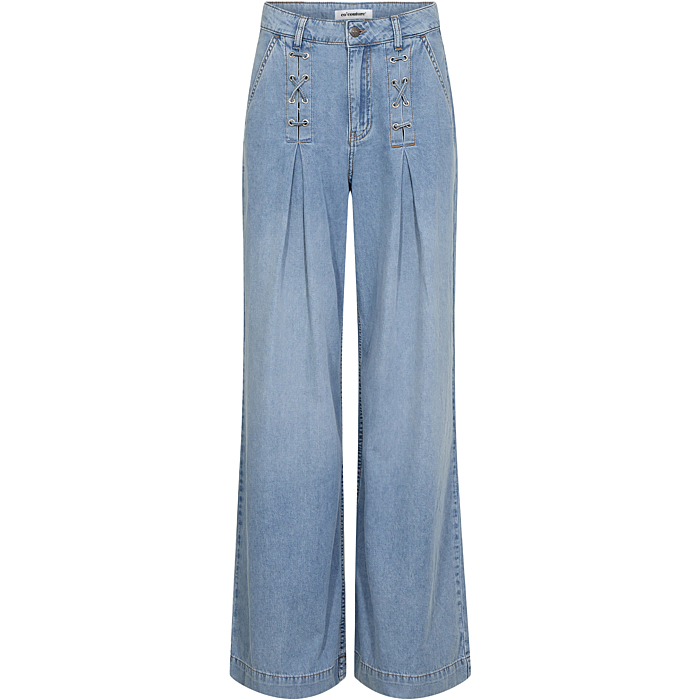 CindyCC Eyelet wide LL jeans fade denim