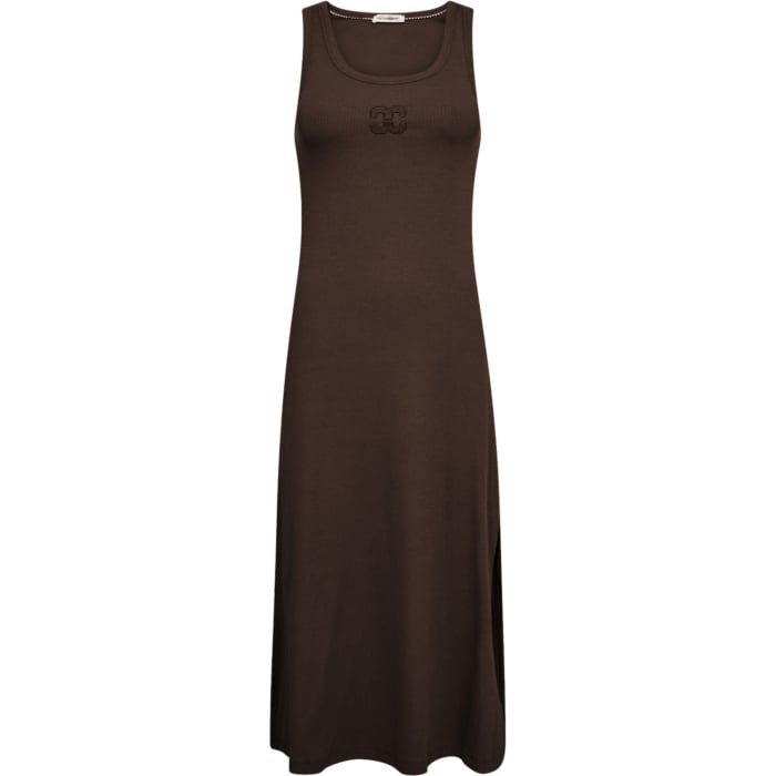 GrannyCC Rib Emb Tank Dress Dark Brown