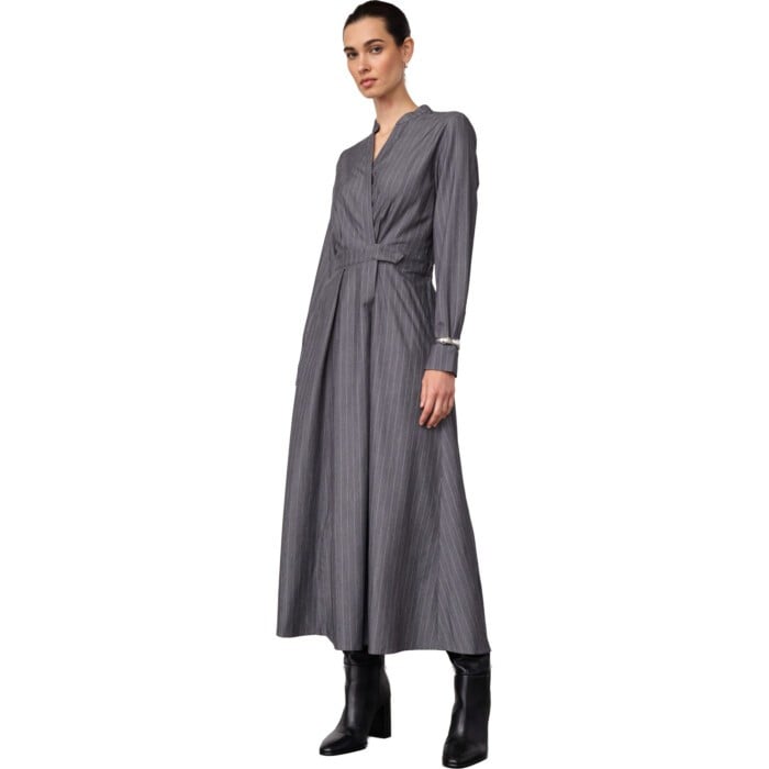 LyviaCC Maxi Wrap Dress Mid Grey