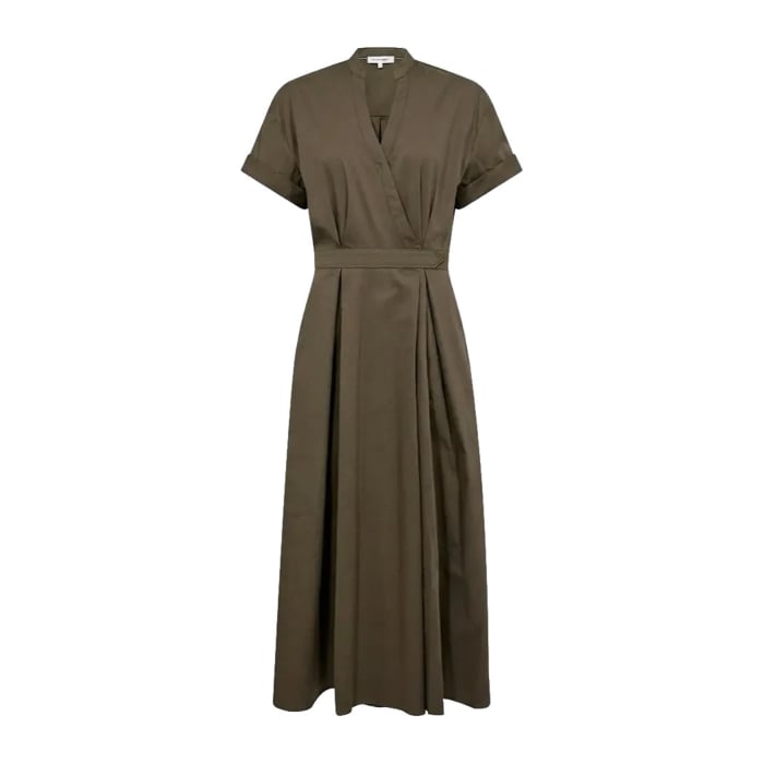ElaraCC ss wrap dress olive