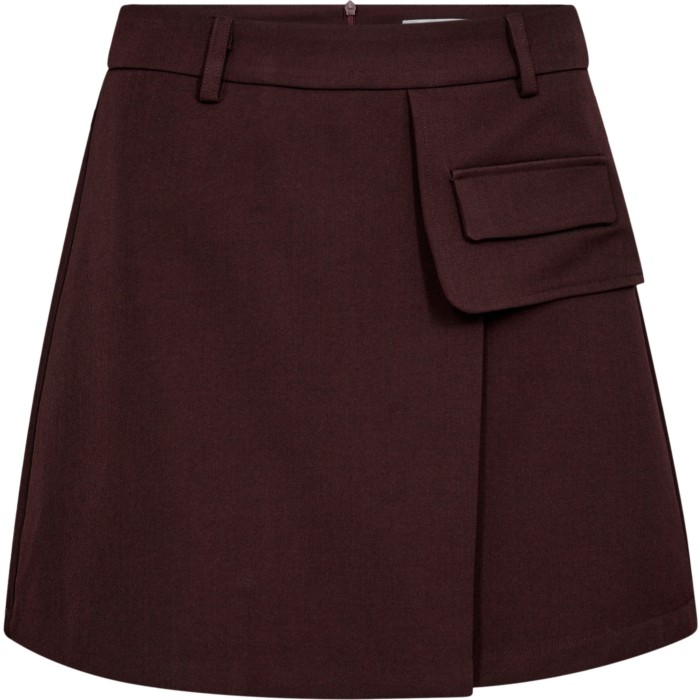 LunaCC Pocket Skirt Winered