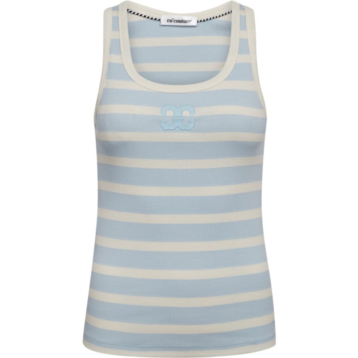 GrannyCC Rib Emb. Tank Top Off White