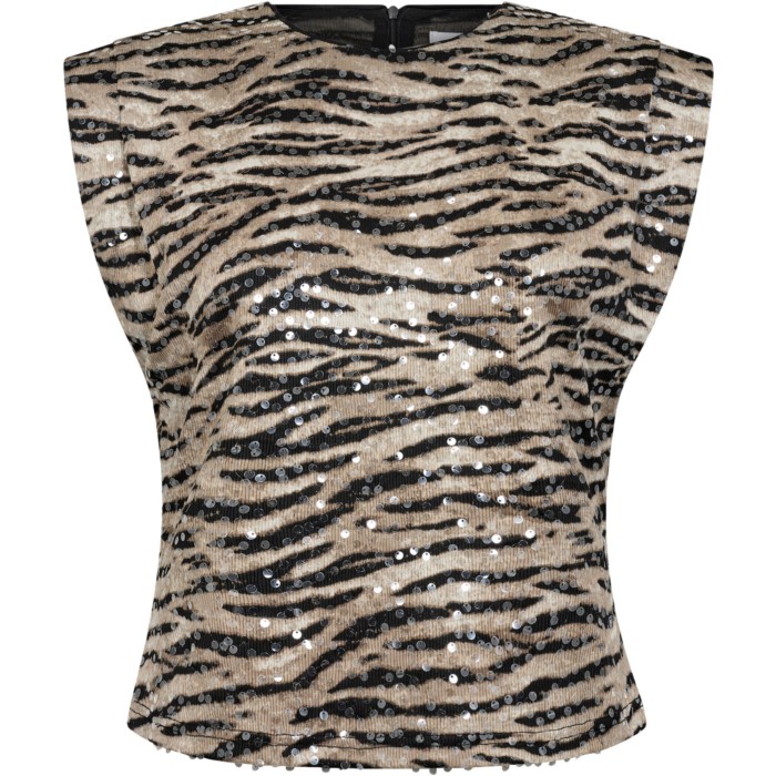 TigerCC sequin top Bone