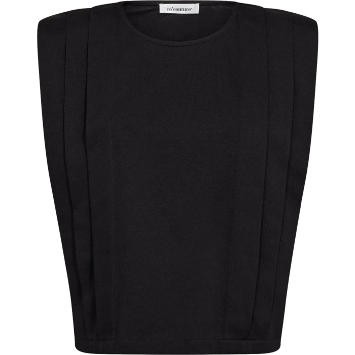 ZelliCC Padded Pleat Top Black