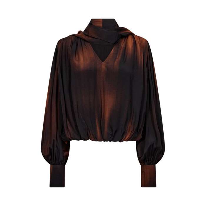 CMLaura blouse umber w. black
