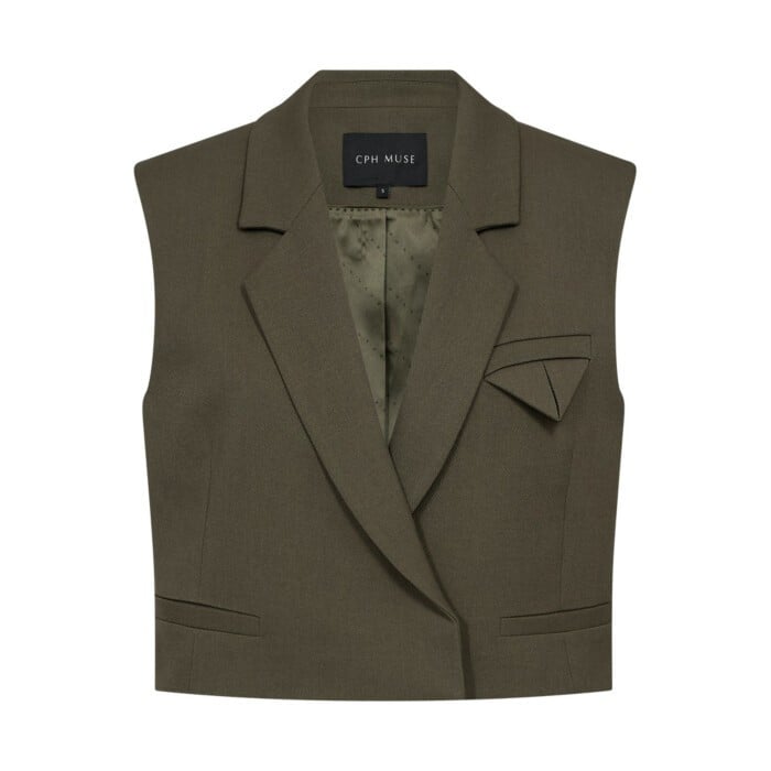 CMTailor Short Waistcoat Ivy Green Melan