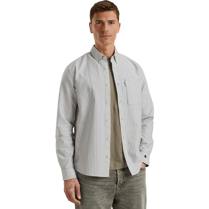 LONG SLEEVE SHIRT Oxford Stripe Brindle
