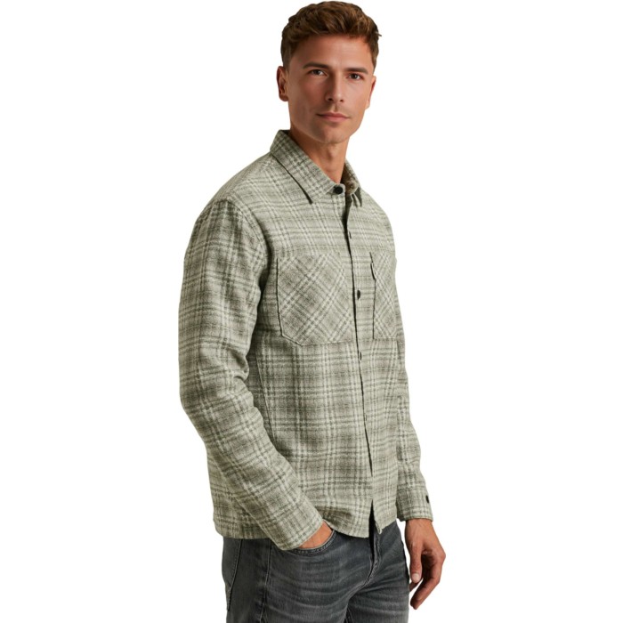 LONG SLEEVE SHIRT Dobby yarn dyed Drizzle