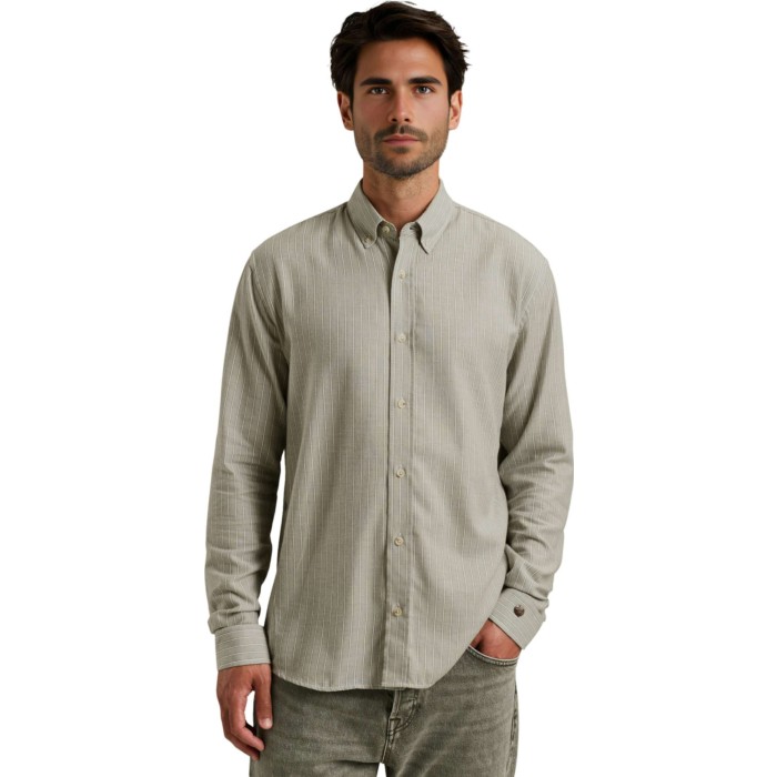 LONG SLEEVE SHIRT YD Stripe Brushe Kambaba