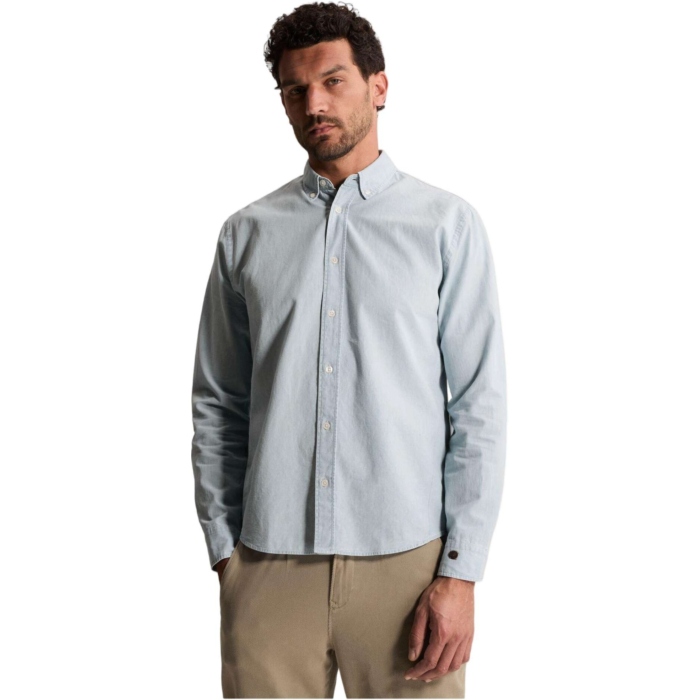 Long sleeve shirt Chambray Bleached Indigo