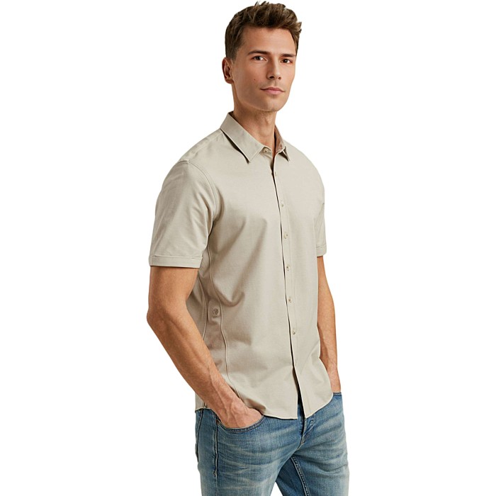 Short Sleeve Shirt Twill Jersey 2 Silver Birch