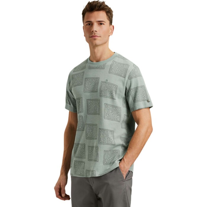 Short sleeve r-neck regular fit wa Slate