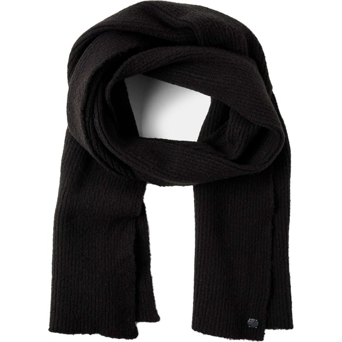 Solid knitted scarf black