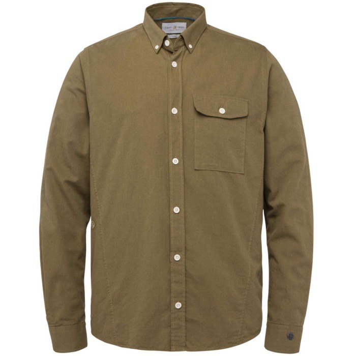 Long sleeve shirt relaxed fit soft dark ermine