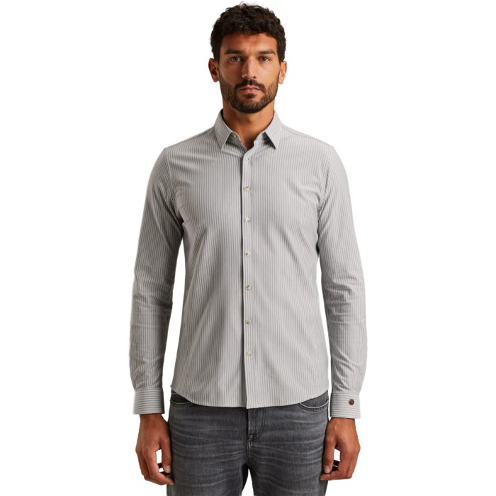 LONG SLEEVE SHIRT Twill Jersey Str Grisaille