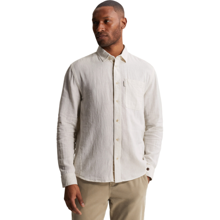 Long sleeve shirt Cotton linen yar Silver Birch