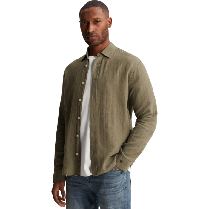Long sleeve shirt Cotton linen str Vetiver