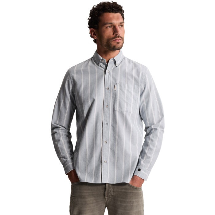 Long sleeve shirt Oxford Stripe Blue Mirage