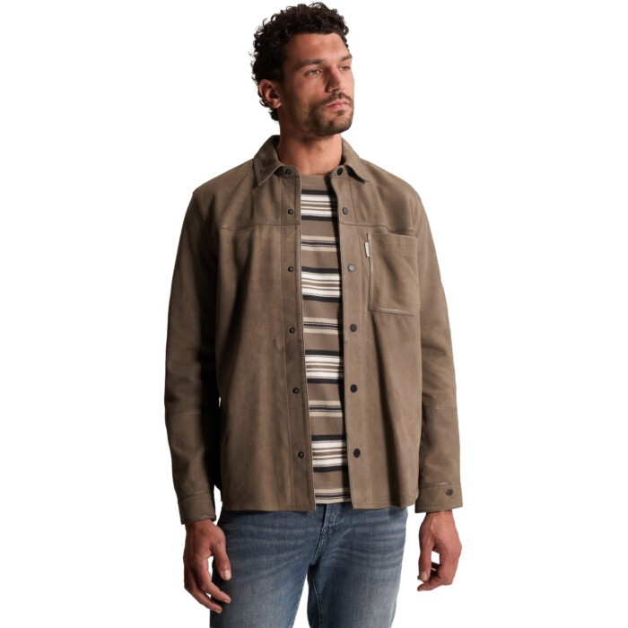 Long sleeve shirt Suede Walnut