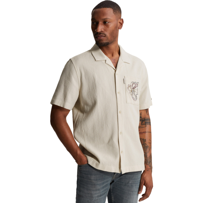 Short Sleeve Shirt Yarn dye struct Rock