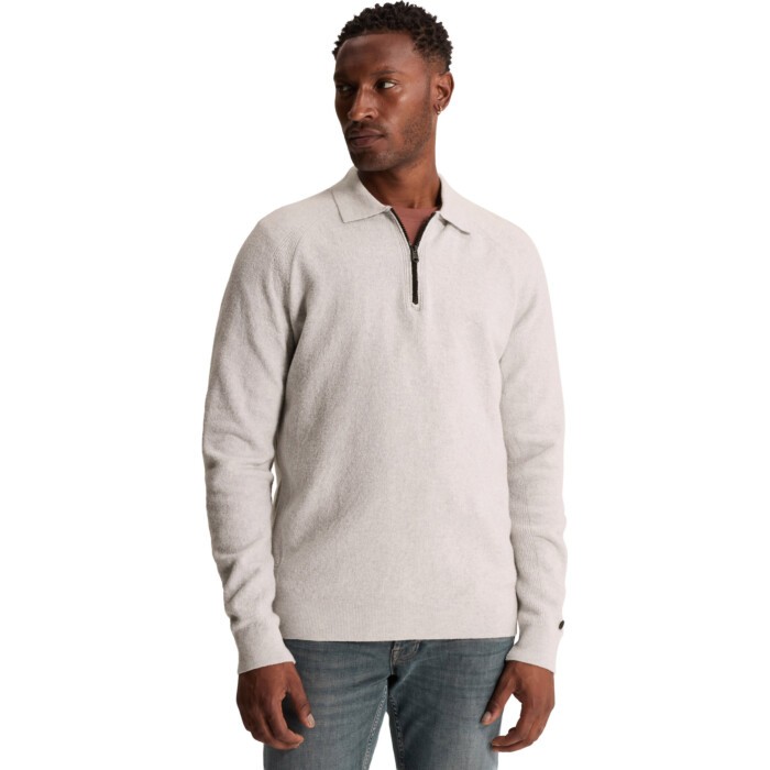 Long sleeve polo shirt regular fit Lunar Rock