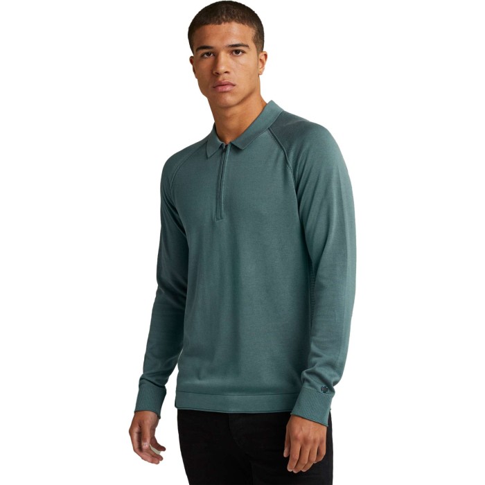 Long sleeve polo slim fit cotton m trooper