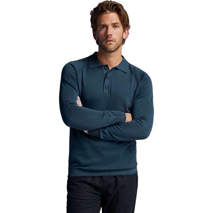 Long sleeve polo slim fit cotton m spellbound
