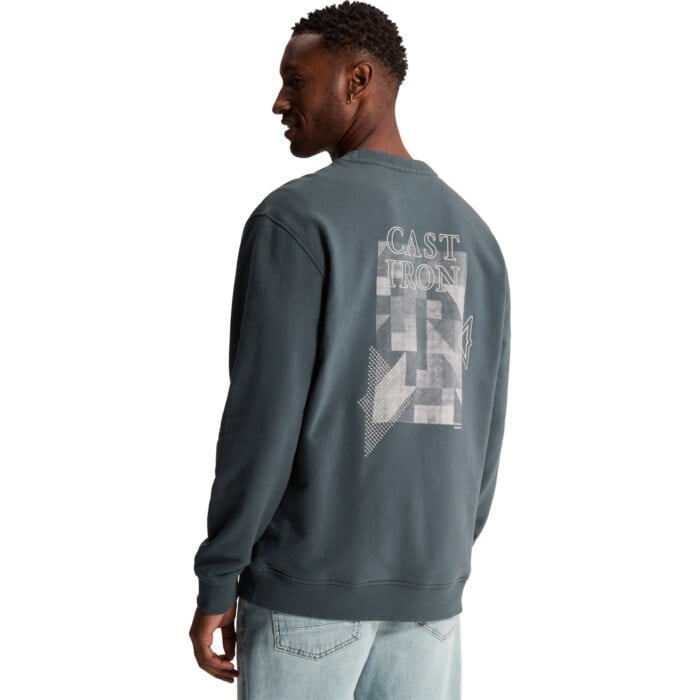 Long sleeve r-neck relaxed fit gra Dark Slate