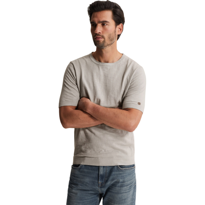 Short sleeve r-neck regular fit co Mirage Gray