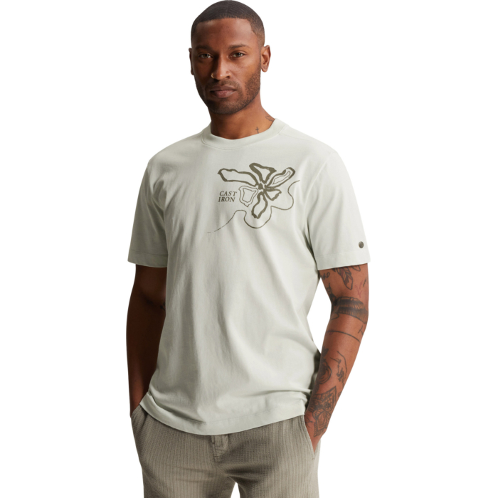 Short sleeve r-neck regular fit si Blue Flower