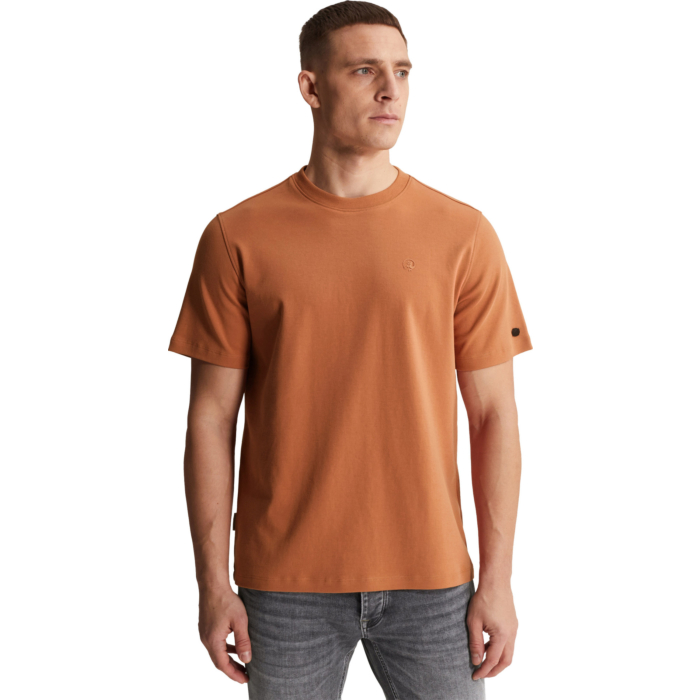 Short sleeve r-neck regular fit in Sunburn