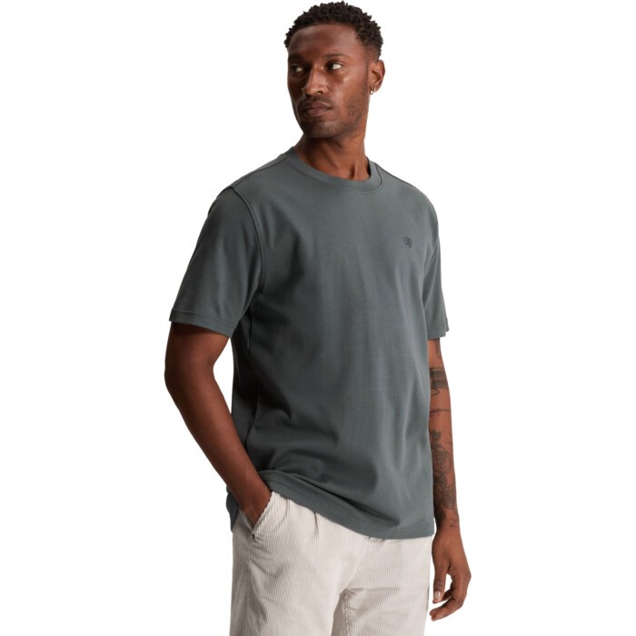Short sleeve r-neck regular fit in Dark Slate