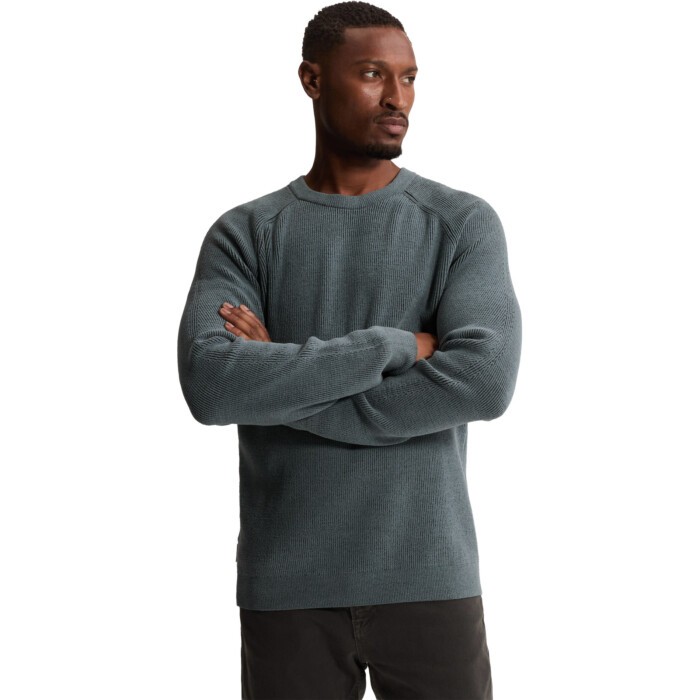 Crewneck regular fit soft blend Blue Mirage