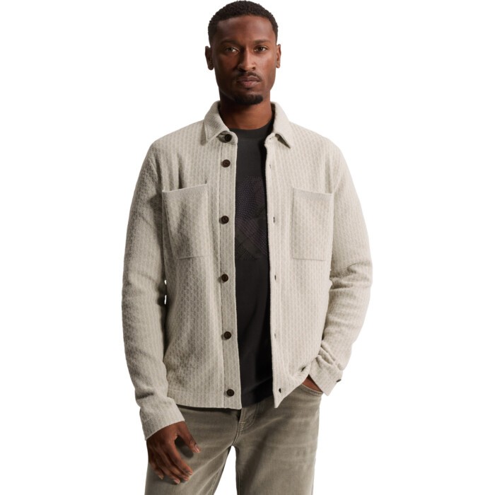 Button jacket slim fit soft blend White Down