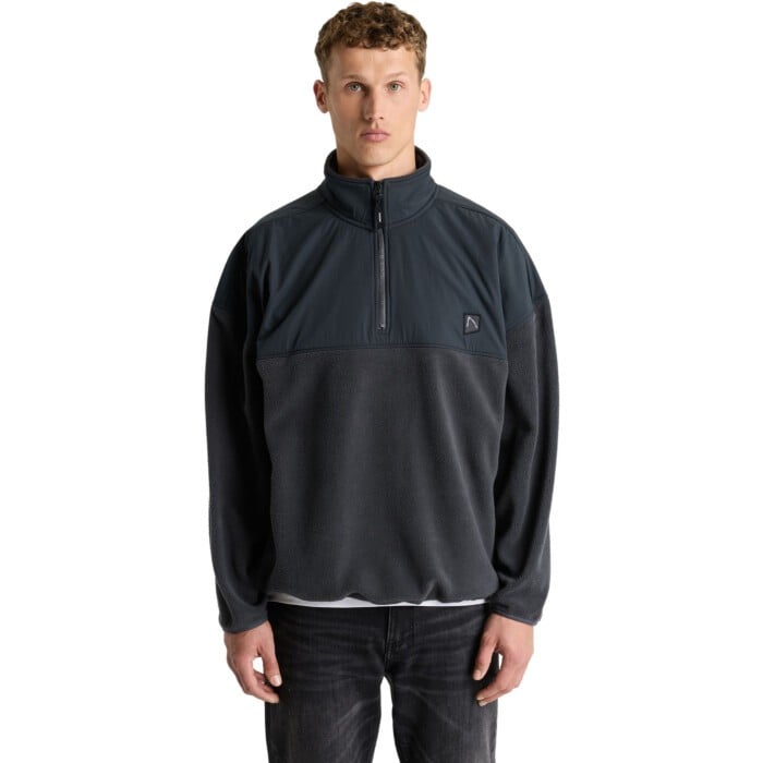 RIDGE HALF ZIP black oyster
