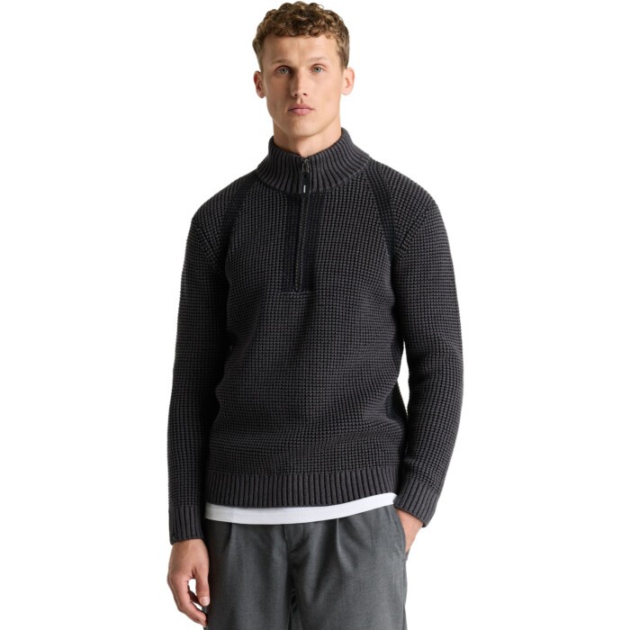 OLIVER DUAL HALF ZIP black oyster