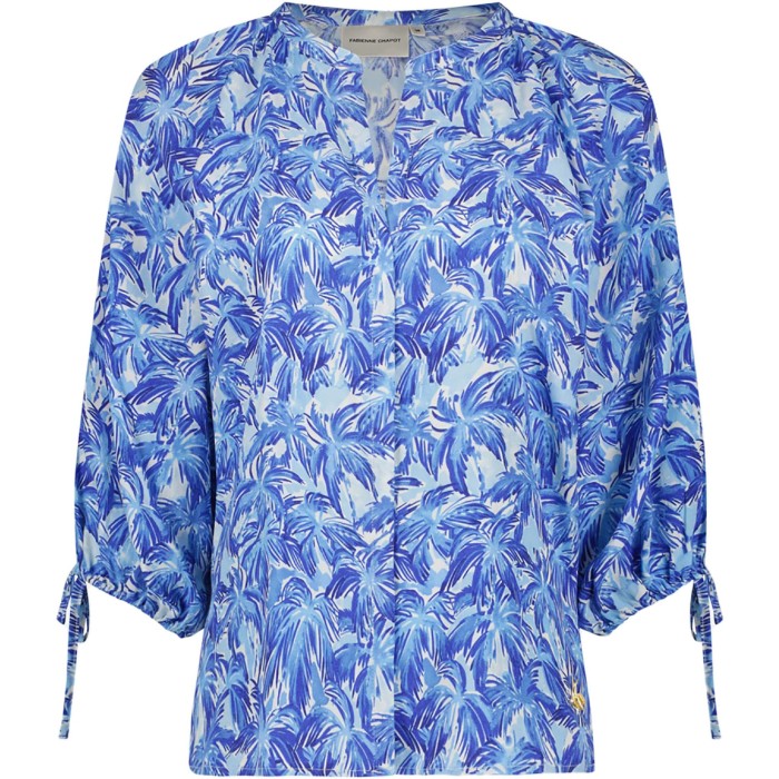 Cooper blouse blue palmetto