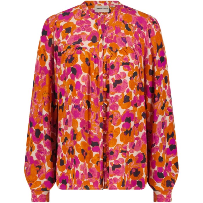 Resa blouse orange & fuchsia dessin