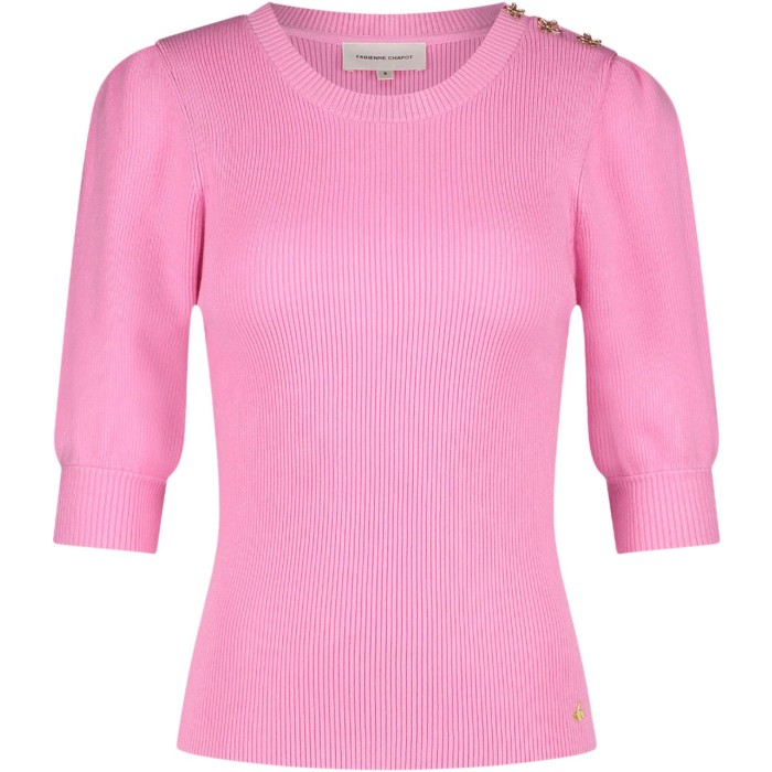 Lillian short sleeve pullover candy pink