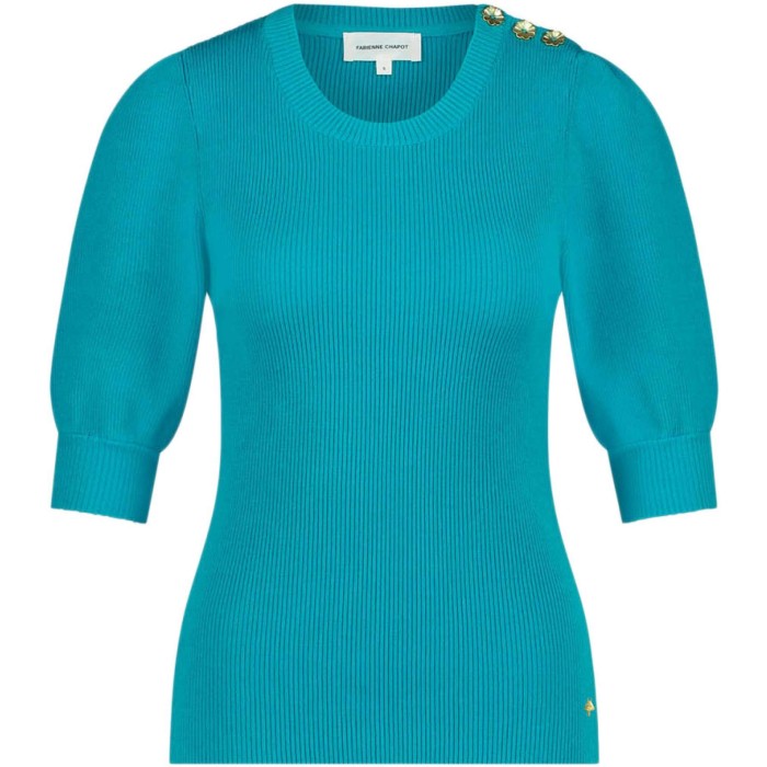 Lillian ss pullover turquoise