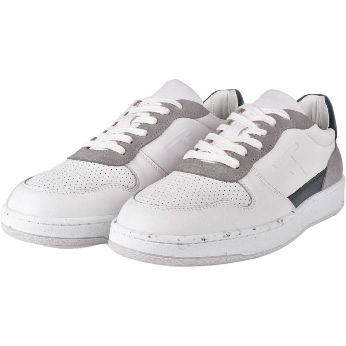 Alder leather suede sneakers white & grey