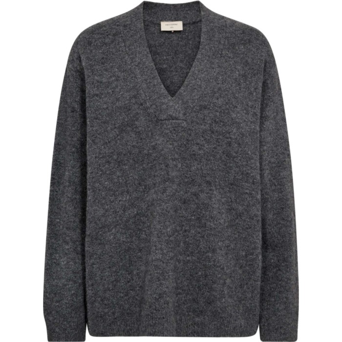 FQGrsevalin Pullover Dark Grey Melange