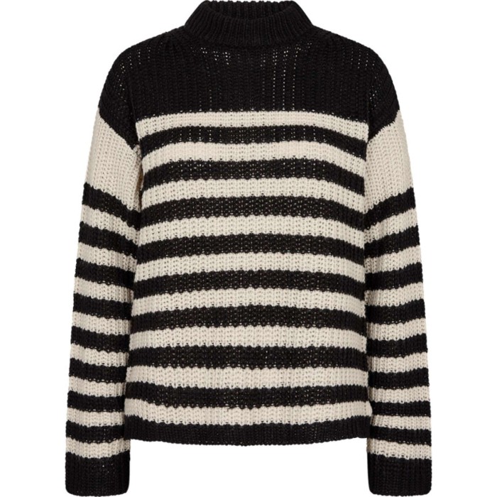 Cox pullover black moonbeam stripe