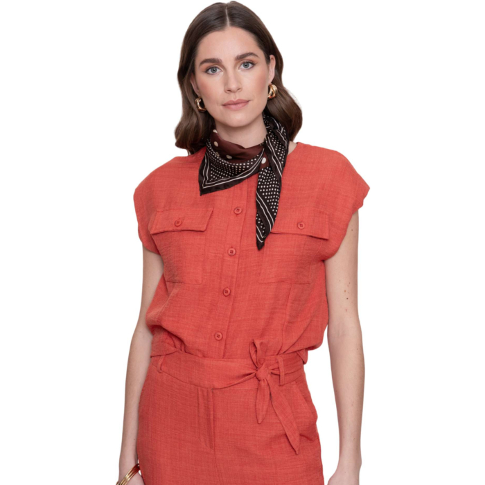 Blouse burned orange