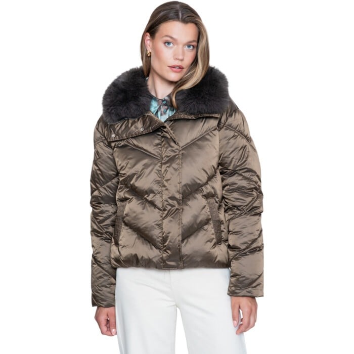 Jacket nylon brown