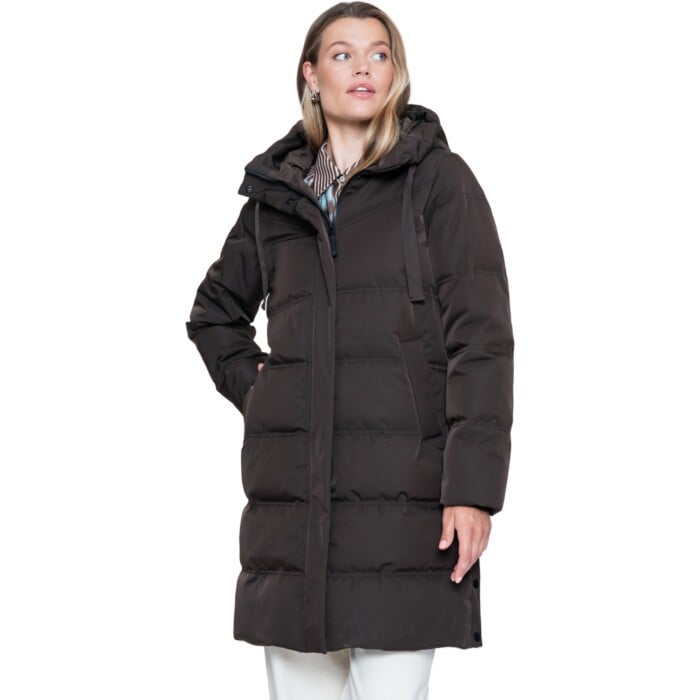 Jacket nylon dark brown