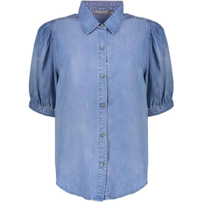 Blue denim blouse s/s