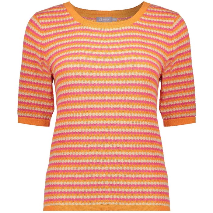 Top orange fine knit